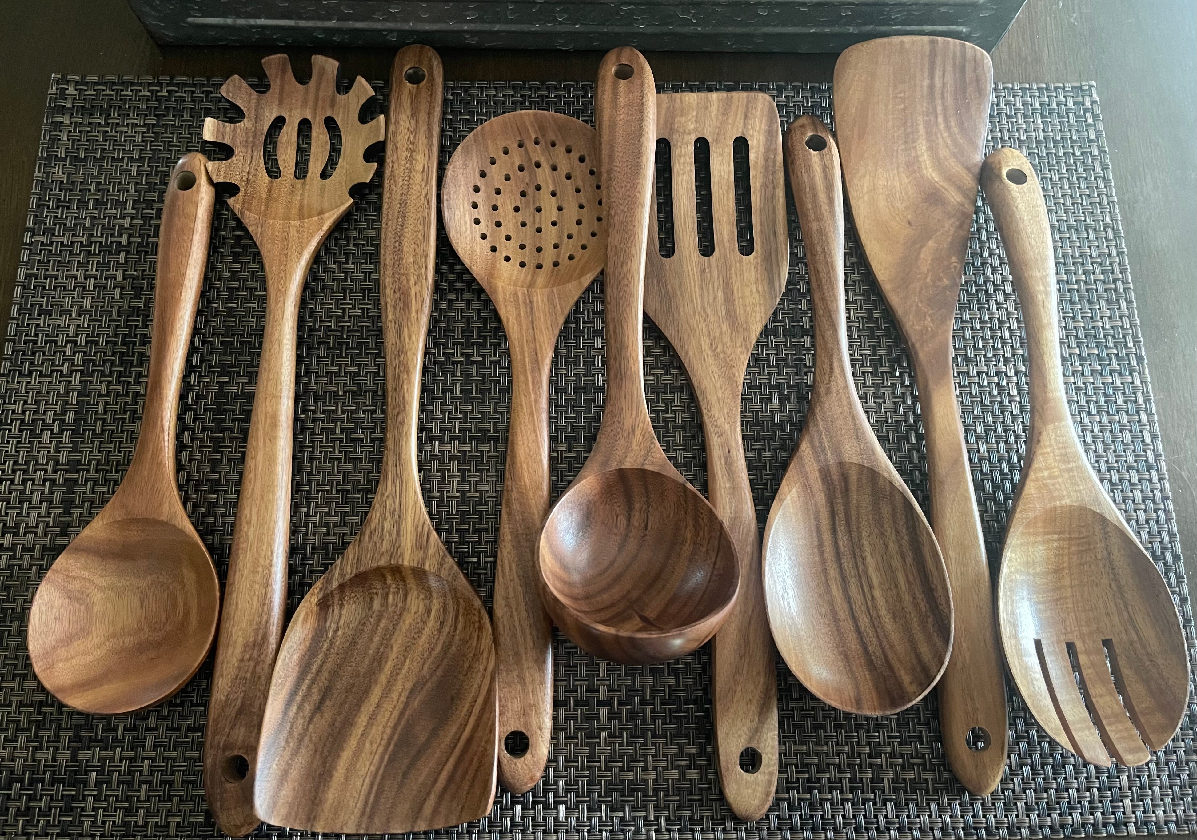 9 Piece Teak Wood Kitchen Tool Set – Terra Powders