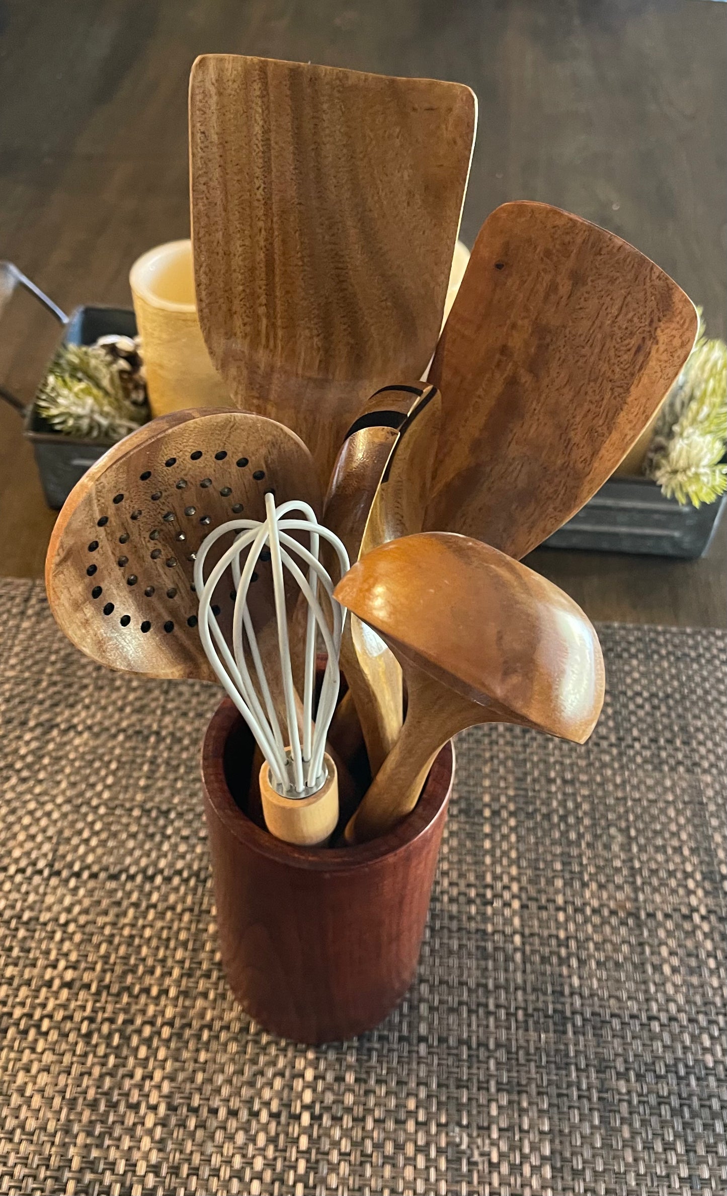7 Piece Teak Cooking Utensils