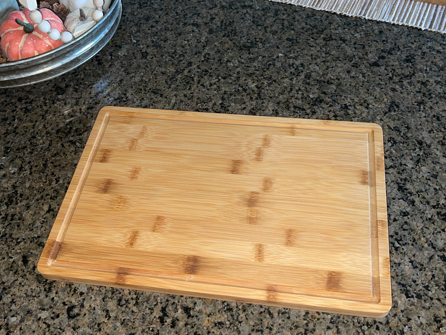 Bamboo Cutting Board With Routed Handles (15"x10")