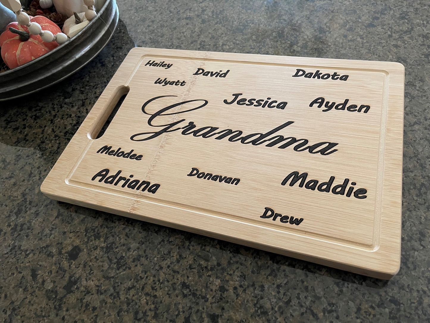 Bamboo Cutting Board With handle Cutout (15"x10")